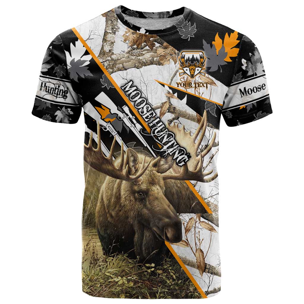 Personalized Moose Hunting T Shirt Autumn Wilderness Adventure Camo