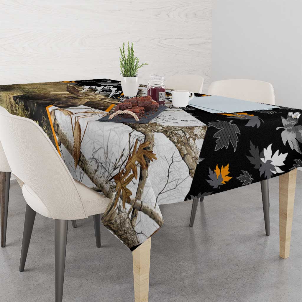 Moose Hunting Tablecloth Autumn Wilderness Adventure Camo