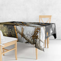 Moose Hunting Tablecloth Autumn Wilderness Adventure Camo