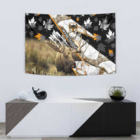 Moose Hunting Tapestry Autumn Wilderness Adventure Camo