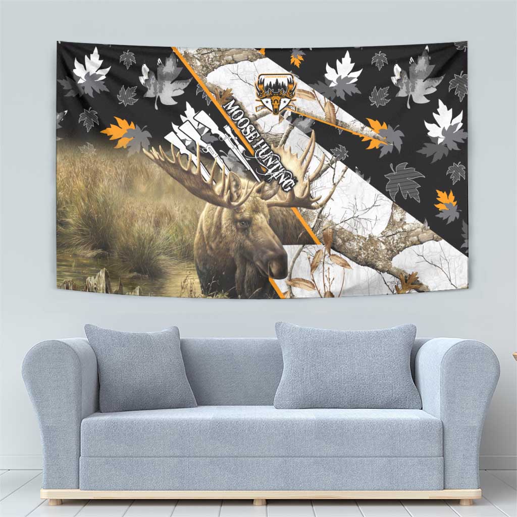 Moose Hunting Tapestry Autumn Wilderness Adventure Camo