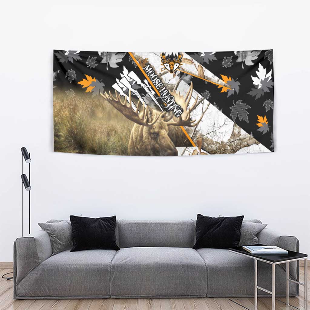 Moose Hunting Tapestry Autumn Wilderness Adventure Camo