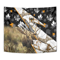 Moose Hunting Tapestry Autumn Wilderness Adventure Camo