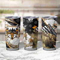 Moose Hunting Tumbler Cup Autumn Wilderness Adventure Camo