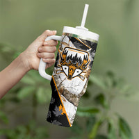 Moose Hunting Tumbler With Handle Autumn Wilderness Adventure Camo