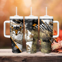 Moose Hunting Tumbler With Handle Autumn Wilderness Adventure Camo