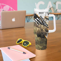 Moose Hunting Tumbler With Handle Autumn Wilderness Adventure Camo