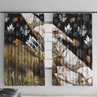 Moose Hunting Window Curtain Autumn Wilderness Adventure Camo