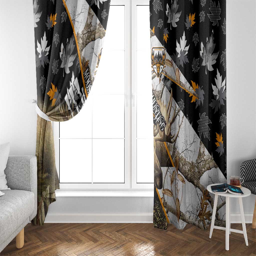 Moose Hunting Window Curtain Autumn Wilderness Adventure Camo