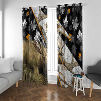 Moose Hunting Window Curtain Autumn Wilderness Adventure Camo