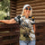 Personalized Moose Hunting Women Polo Shirt Autumn Wilderness Adventure Camo