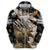 Personalized Moose Hunting Zip Hoodie Autumn Wilderness Adventure Camo