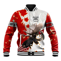Moose Hunting Baseball Jacket Canada Maple Leaf