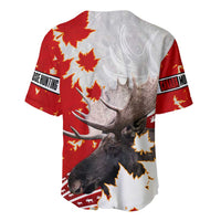 Moose Hunting Baseball Jersey Canada Maple Leaf