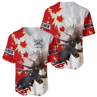 Moose Hunting Baseball Jersey Canada Maple Leaf
