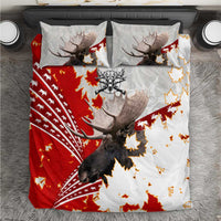 Moose Hunting Bedding Set Canada Maple Leaf