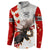 Moose Hunting Button Sweatshirt Canada Maple Leaf