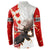 Moose Hunting Button Sweatshirt Canada Maple Leaf