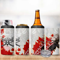 Moose Hunting 4 in 1 Can Cooler Tumbler Canada Maple Leaf