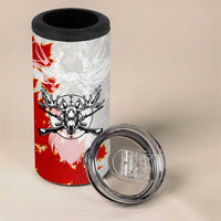 Moose Hunting 4 in 1 Can Cooler Tumbler Canada Maple Leaf