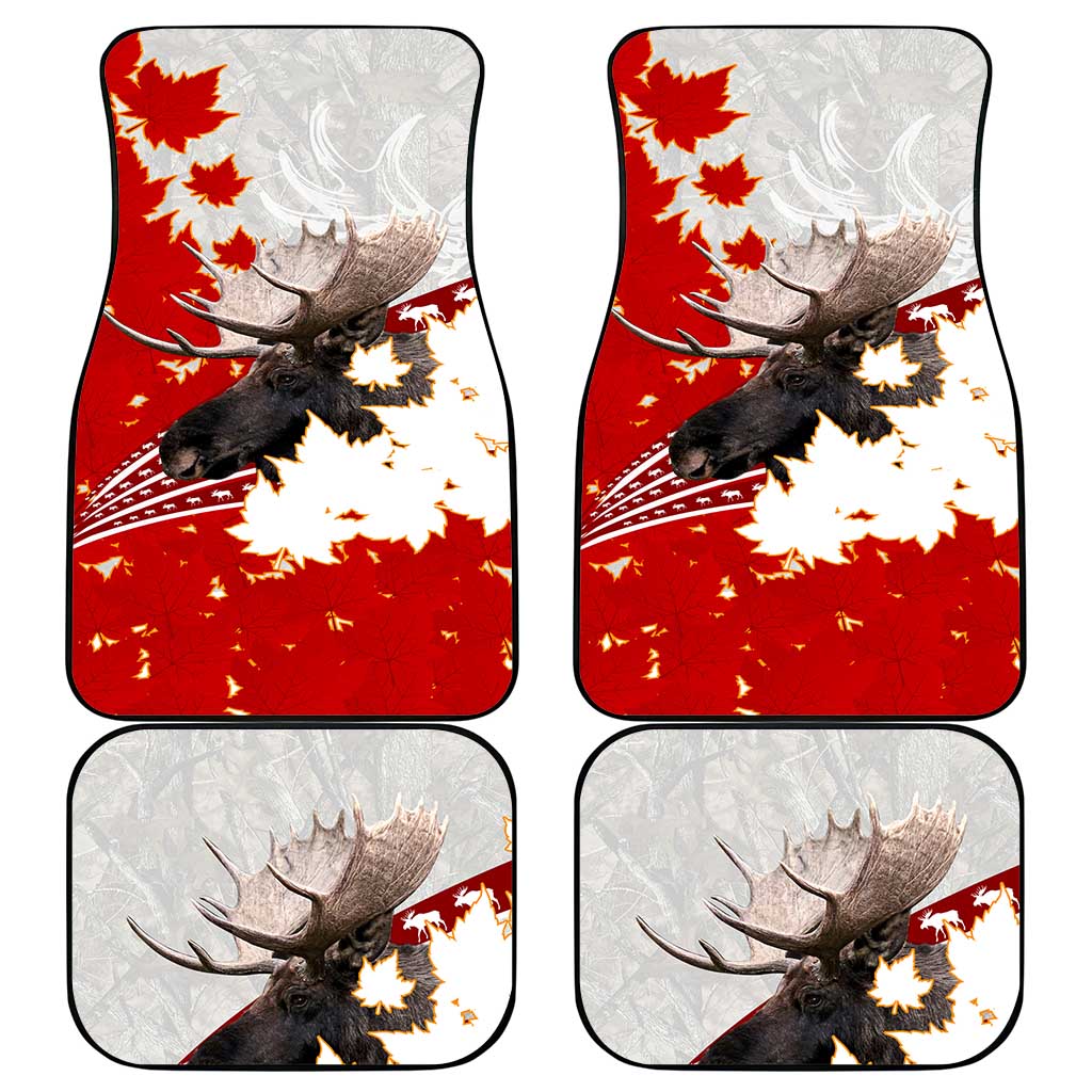 Moose Hunting Car Mats Canada Maple Leaf