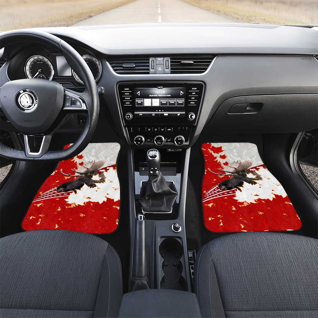 Moose Hunting Car Mats Canada Maple Leaf