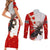 Moose Hunting Couples Matching Short Sleeve Bodycon Dress and Long Sleeve Button Shirt Canada Maple Leaf