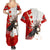 Moose Hunting Couples Matching Summer Maxi Dress and Hawaiian Shirt Canada Maple Leaf