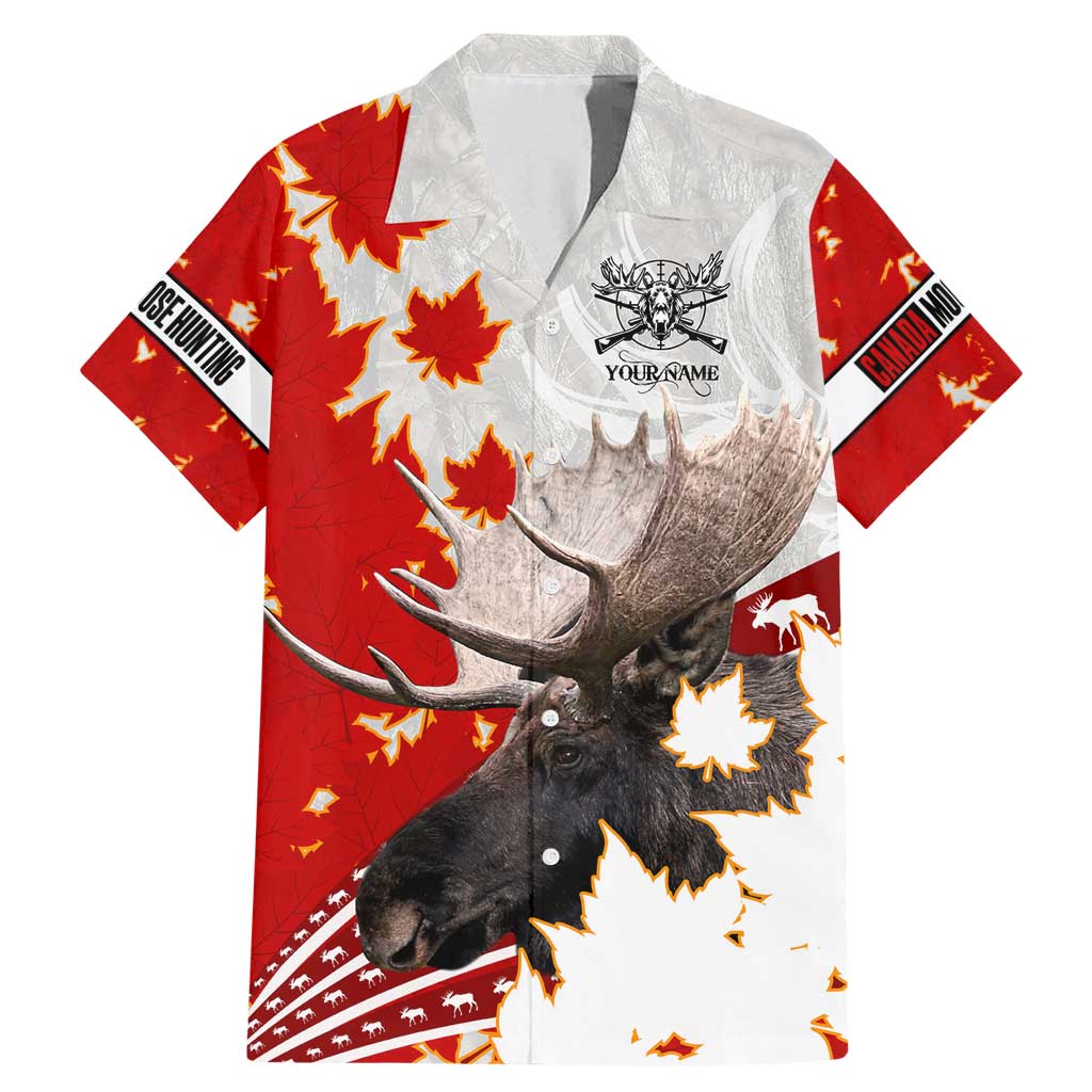 Moose Hunting Family Matching Mermaid Dress and Hawaiian Shirt Canada Maple Leaf