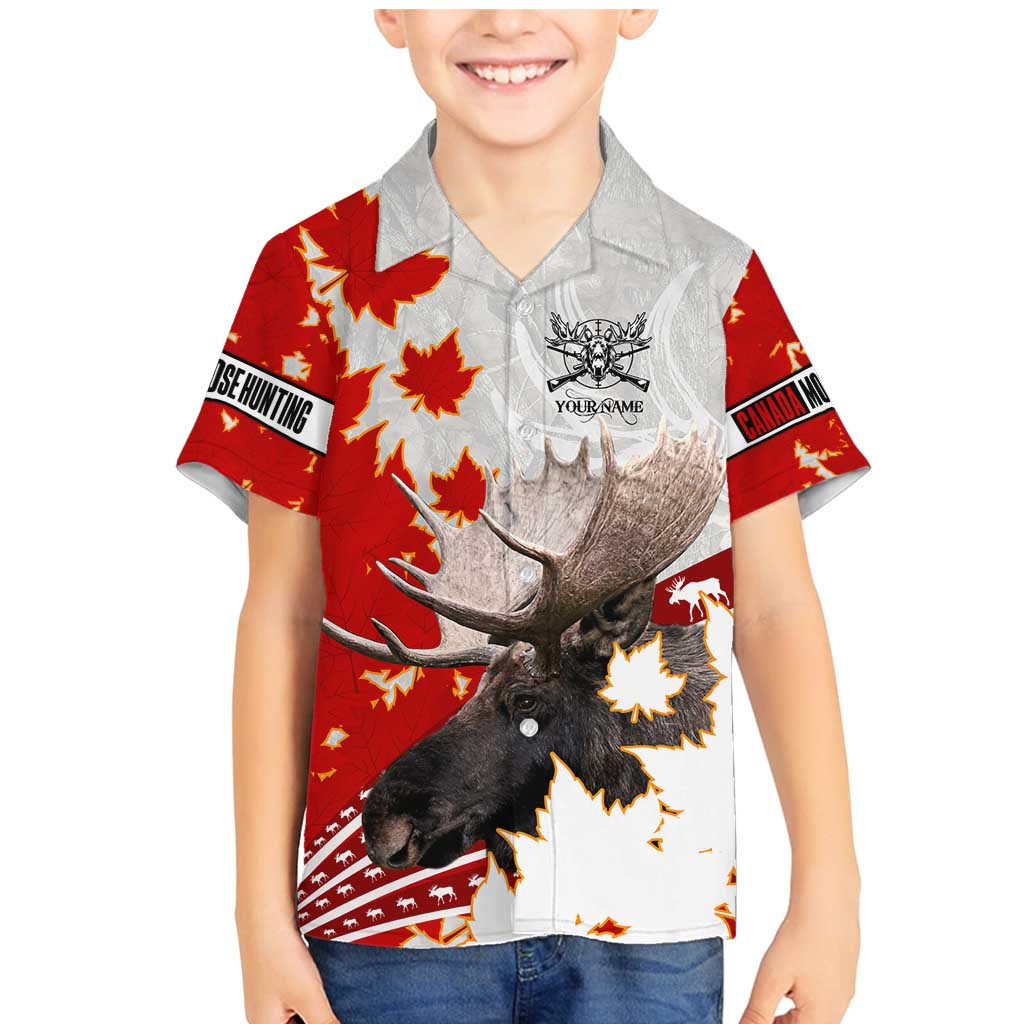 Moose Hunting Family Matching Mermaid Dress and Hawaiian Shirt Canada Maple Leaf