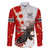 Moose Hunting Family Matching Off The Shoulder Long Sleeve Dress and Hawaiian Shirt Canada Maple Leaf