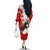 Moose Hunting Family Matching Off The Shoulder Long Sleeve Dress and Hawaiian Shirt Canada Maple Leaf