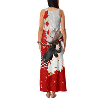 Moose Hunting Family Matching Tank Maxi Dress and Hawaiian Shirt Canada Maple Leaf