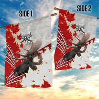 Moose Hunting Garden Flag Canada Maple Leaf