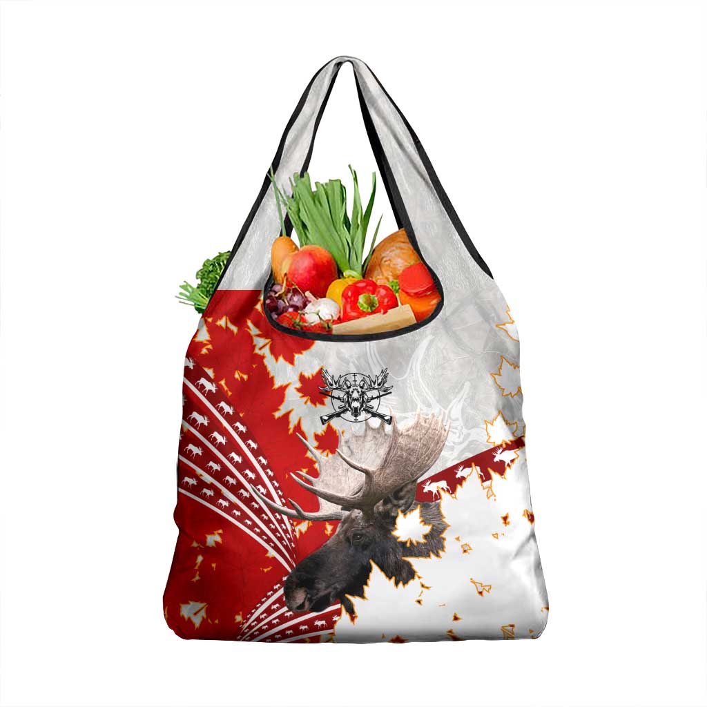 Moose Hunting Grocery Bag Canada Maple Leaf