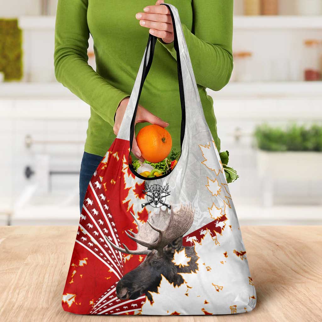 Moose Hunting Grocery Bag Canada Maple Leaf