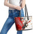 Moose Hunting Leather Tote Bag Canada Maple Leaf