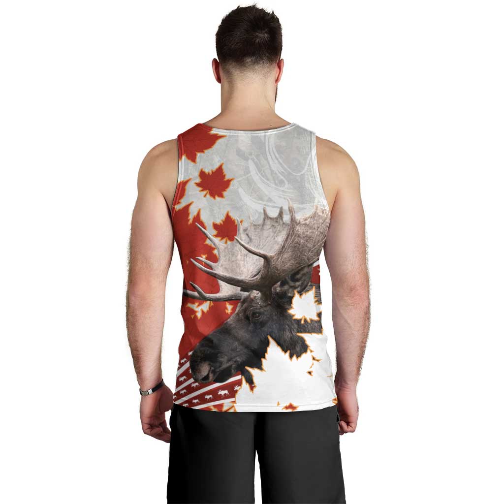 Moose Hunting Men Tank Top Canada Maple Leaf