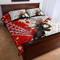 Moose Hunting Quilt Bed Set Canada Maple Leaf