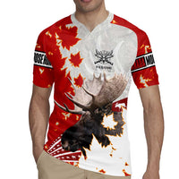 Moose Hunting Rugby Jersey Canada Maple Leaf