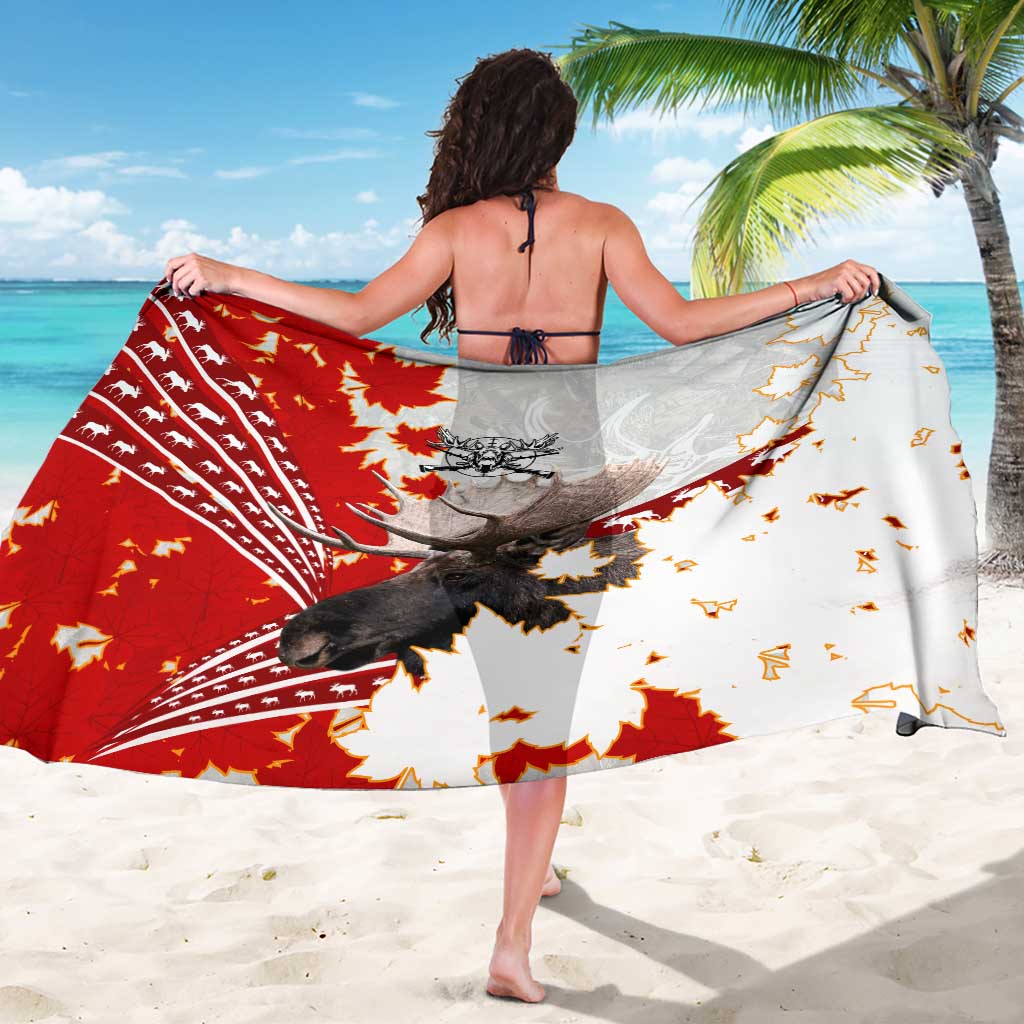Moose Hunting Sarong Canada Maple Leaf