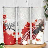 Moose Hunting Skinny Tumbler Canada Maple Leaf