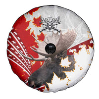 Moose Hunting Spare Tire Cover Canada Maple Leaf