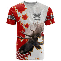 Moose Hunting T Shirt Canada Maple Leaf