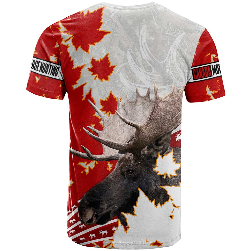 Moose Hunting T Shirt Canada Maple Leaf
