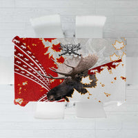 Moose Hunting Tablecloth Canada Maple Leaf