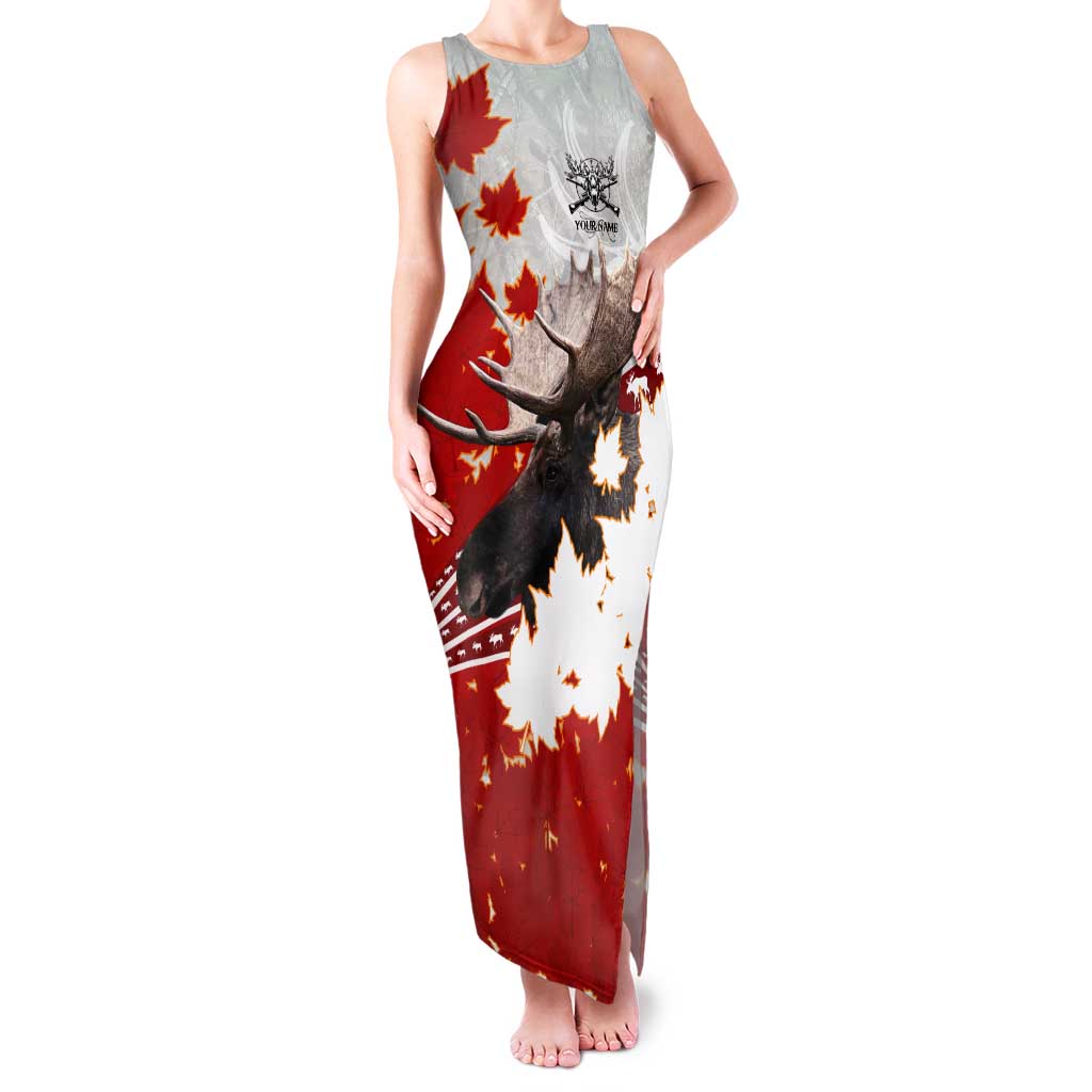 Moose Hunting Tank Maxi Dress Canada Maple Leaf