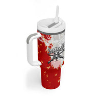 Moose Hunting Tumbler With Handle Canada Maple Leaf