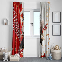 Moose Hunting Window Curtain Canada Maple Leaf