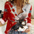 Moose Hunting Women Casual Shirt Canada Maple Leaf